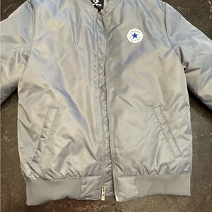 Converse Gray Bomber Jacket with Logo